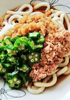 ツナとオクラの冷やしぶっかけおろしうどん-レシピのメイン写真