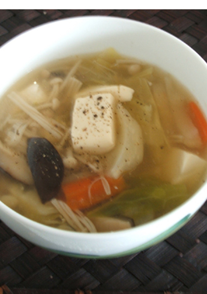 豆腐と野菜の和風スープ-レシピのメイン写真