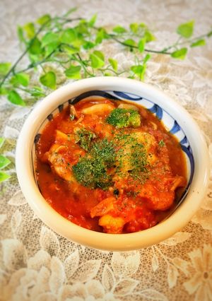 簡単☆手羽元のコンソメトマト煮込み-レシピのメイン写真
