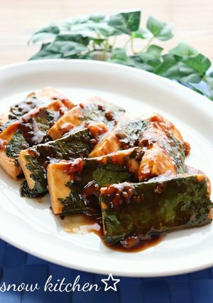 お豆腐の梅しそ照り焼き-レシピのメイン写真