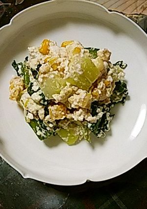チンゲンサイとコーンの白和え-レシピのメイン写真