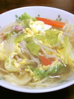 キャベツとエノキの和風スープパスタ-レシピのメイン写真