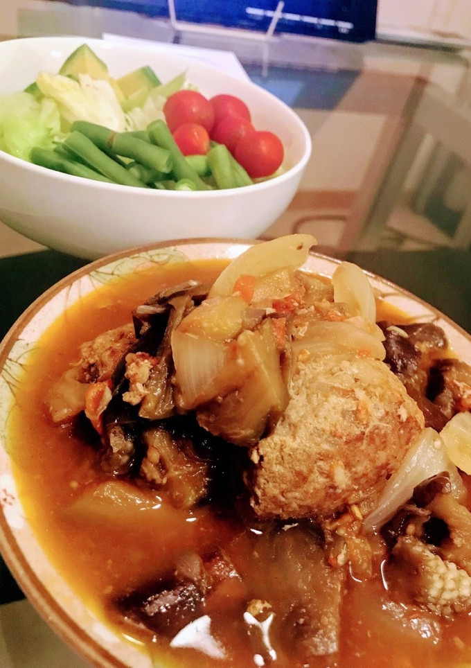 茄子とフレッシュトマトのハンバーグ煮込み-レシピのメイン写真