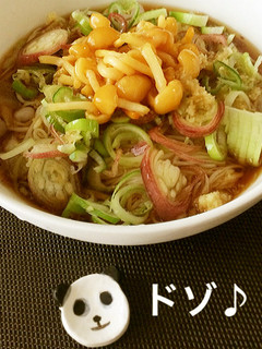 夏に!!「ナメコ入りぶっかけ素麺」-レシピのメイン写真