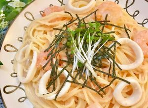 ＊イカとエビの たらこクリームパスタ＊-レシピのメイン写真