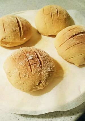 全粒粉使用のキャラメルメロンパン-レシピのメイン写真