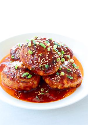 ふわシャキな【豚キムチつくね バーグ】-レシピのメイン写真