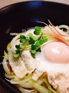 冷やしうどん♪豚しゃぶ乗せ-レシピのメイン写真