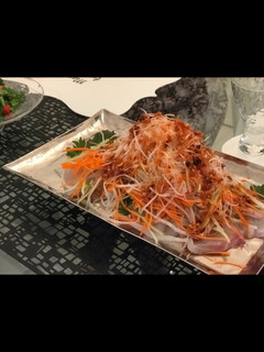 鯛の中華風刺身・食べるラー油ソース-レシピのメイン写真