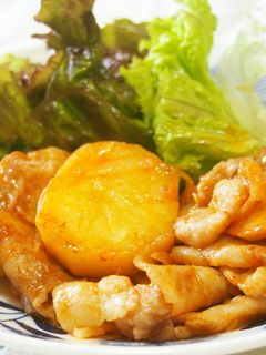 豚バラとじゃが芋のケチャップ炒め♪-レシピのメイン写真