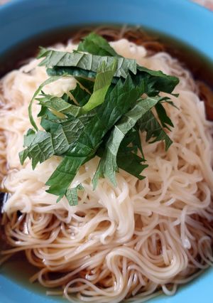 ちょっと甘酸っぱい！焼きなすそうめん-レシピのメイン写真