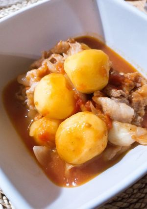 じゃがいもと豚肉の塩麹トマト煮込み-レシピのメイン写真