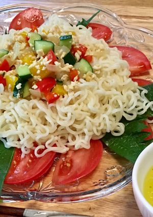 夏野菜たっぷり冷製ラーメン-レシピのメイン写真