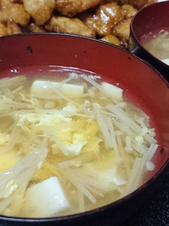 オイスターソースで☆えのきのかき玉汁-レシピのメイン写真