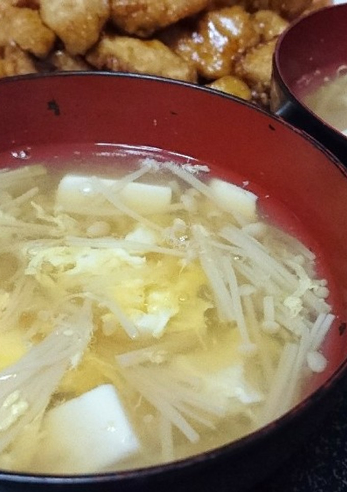 オイスターソースで☆えのきのかき玉汁-レシピのメイン写真