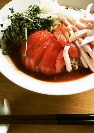 冷製トマト味噌インスタント麺-レシピのメイン写真