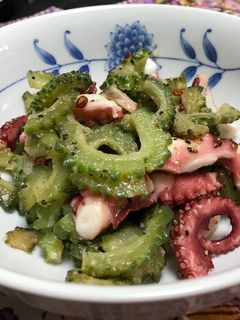 たことゴーヤのガーリック炒め-レシピのメイン写真