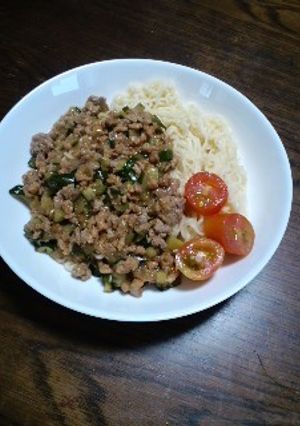 きゅうりたっぷり肉味噌で☆じゃじゃ麺-レシピのメイン写真