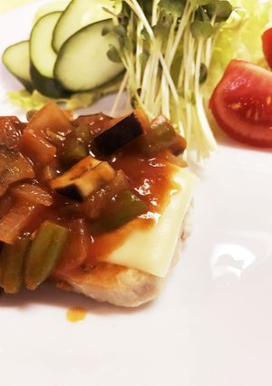 ワンフライパン♬かじきソテー夏野菜ソース-レシピのメイン写真
