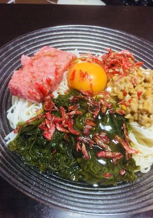 ネバネバそーめん、丼-レシピのメイン写真