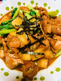 鶏と長芋のわさび醤油炒め-レシピのメイン写真