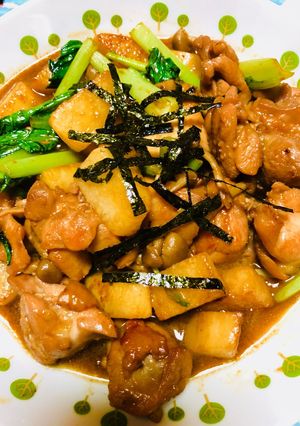 鶏と長芋のわさび醤油炒め-レシピのメイン写真