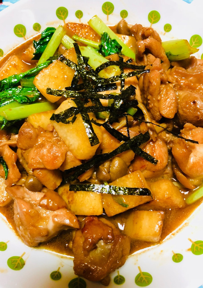 鶏と長芋のわさび醤油炒め-レシピのメイン写真