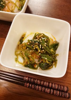 青ねぎオイスターソース和え温玉-レシピのメイン写真