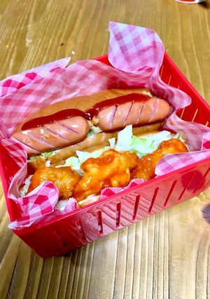 中学生女子 海老チリホットドッグ弁当-レシピのメイン写真