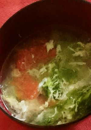 レタスとトマトのたまごスープ-レシピのメイン写真