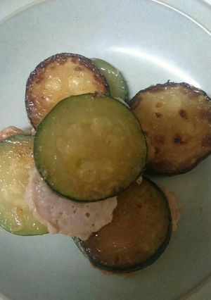 ズッキーニのミンチサンド焼き-レシピのメイン写真