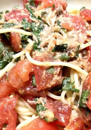 しそ香るトマトツナ冷製パスタ-レシピのメイン写真
