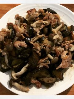 ナスときのこと豚肉のオイスターソース炒め-レシピのメイン写真