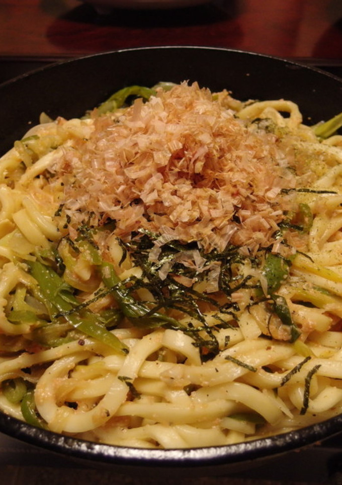 九条と万願寺のねぎねぎ梅んたい焼うどん-レシピのメイン写真