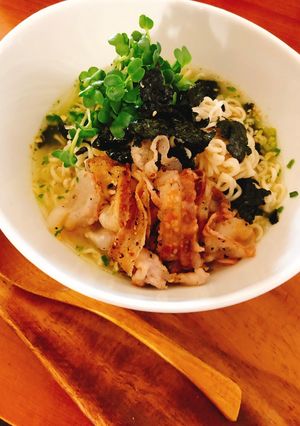 海苔塩冷やしわさびラーメン カリカリ豚-レシピのメイン写真