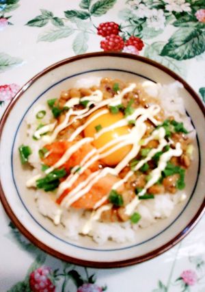 受験勉強に！納豆明太もち麦朝ご飯-レシピのメイン写真