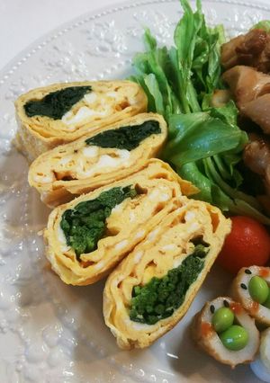 お弁当 ほうれん草入りだし巻き玉子-レシピのメイン写真