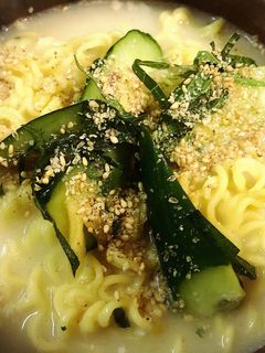 とんこつ塩らーめん夏野菜のっけ-レシピのメイン写真