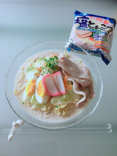 サッポロ一番で冷やし塩とんこつちゃんぽん-レシピのメイン写真