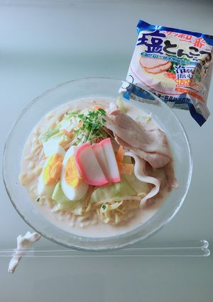 サッポロ一番で冷やし塩とんこつちゃんぽん-レシピのメイン写真