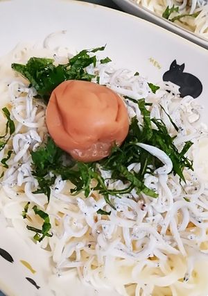 さっぱり！しらすと梅のアレンジ素麺＊-レシピのメイン写真