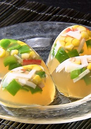 ピーマンの寒天寄せ-レシピのメイン写真