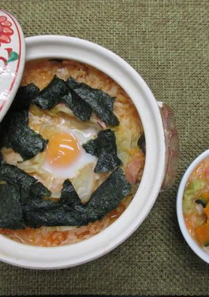 【使いきり】野菜たっぷり土鍋でリゾット-レシピのメイン写真