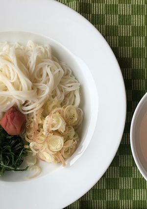 冷やしそうめん梅塩つゆ-レシピのメイン写真
