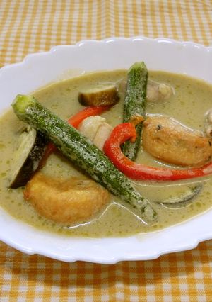 夏野菜のグリーンカレースープ-レシピのメイン写真