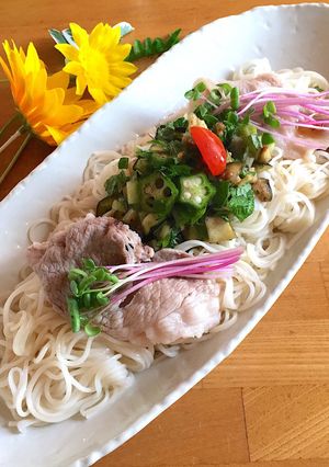 だし乗せスタミナそうめん-レシピのメイン写真