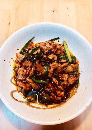 甘辛☆豚コマとニラの食べラー海鮮醬炒め♫-レシピのメイン写真