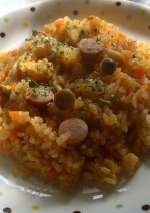 スープの素使用！炊飯器でトマトピラフ♪-レシピのメイン写真