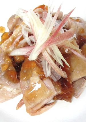 鶏もも肉さっぱりポン酢ジュレみょうが添え-レシピのメイン写真