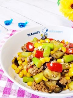ひき肉とカラフル野菜のオイスター炒め-レシピのメイン写真